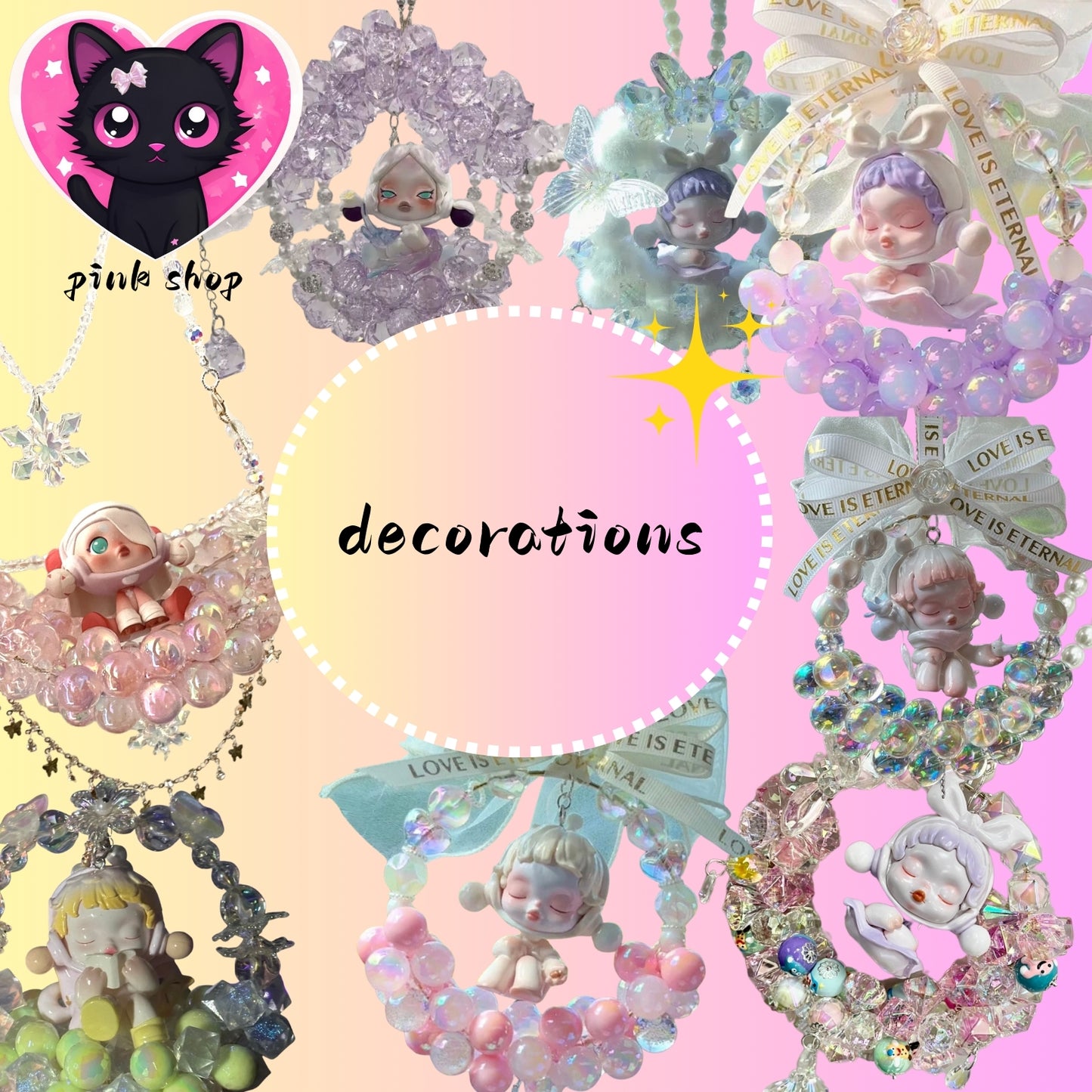 （blind bag）Handmade Crystal Guardian Charms – Enchanting Car &amp; Bag Accessories
