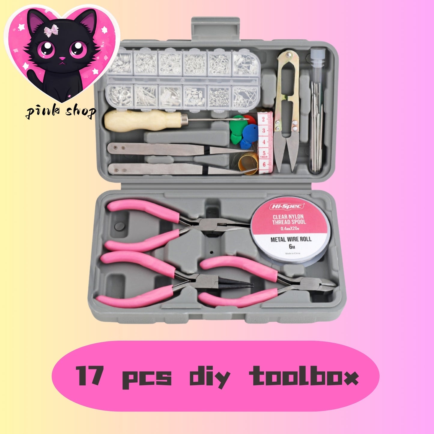 17 pcs diy toolbox