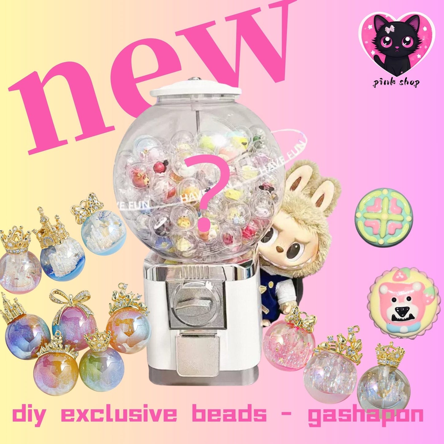 Exclusive diy beads -Gacha machine（Purchase products to draw Twister coins）